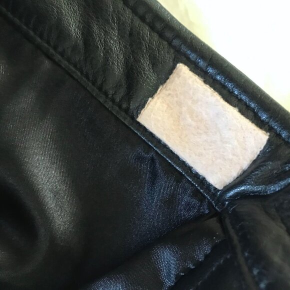 Women's Genuine Black Leather Pants Slacks - Picture 8 of 8